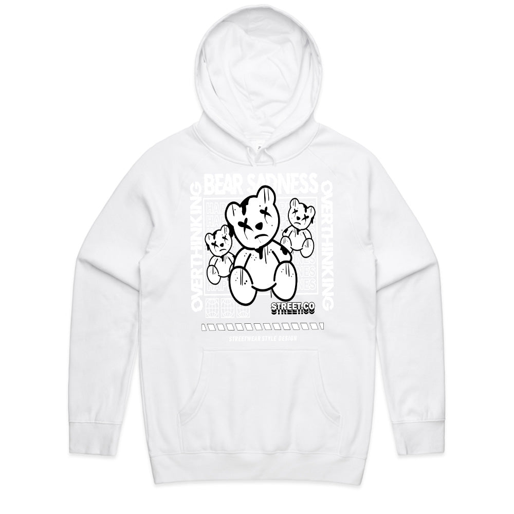 Overthink Matrix – Bear Sadness Street Grid Tee
