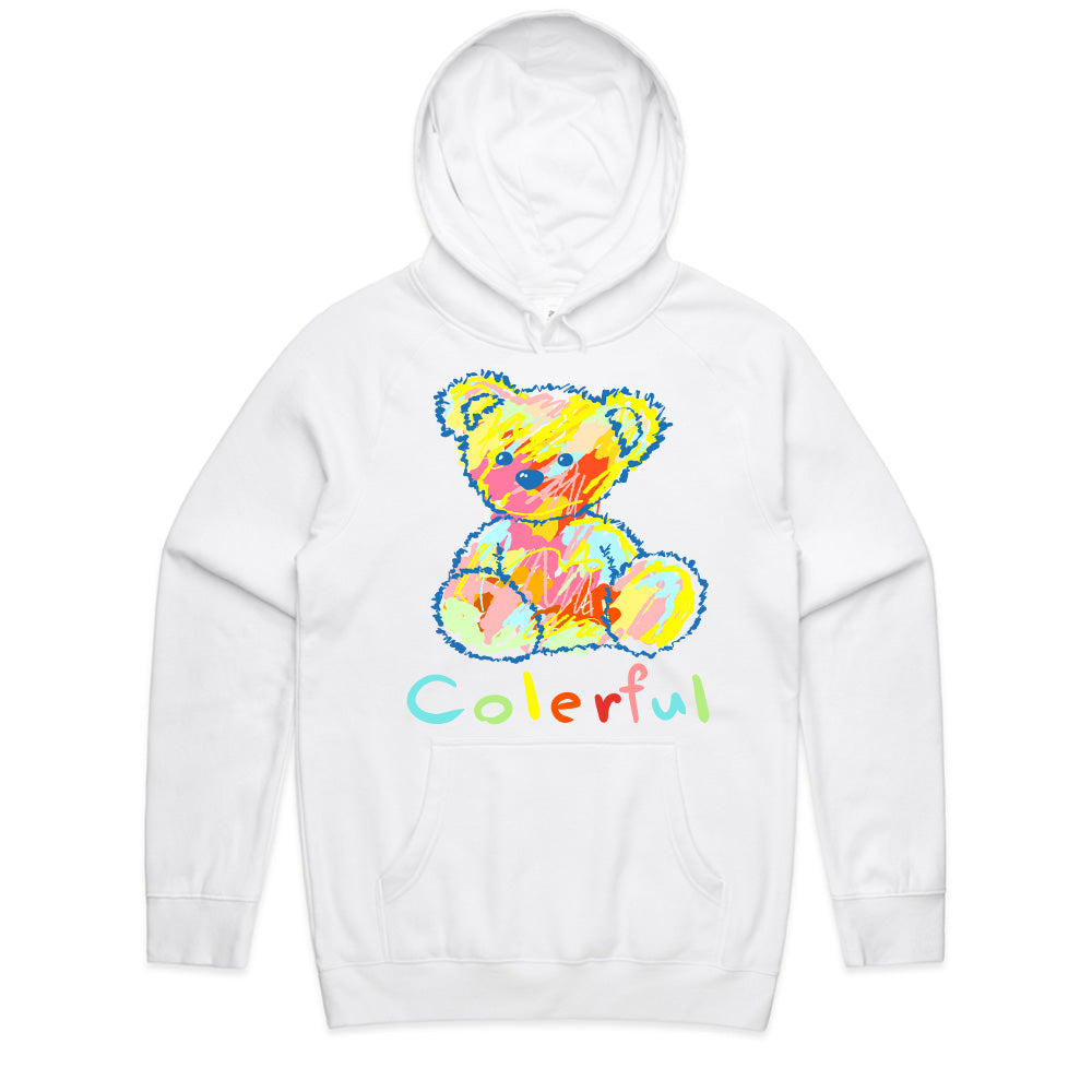 Crayon Chaos – Colorful Bear Scribble Tee