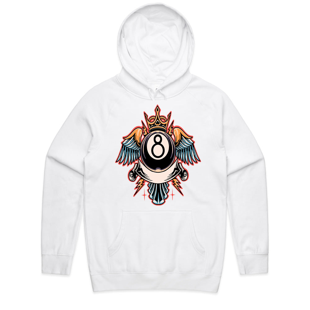 King of Fate: Winged Eightball Crest Tee