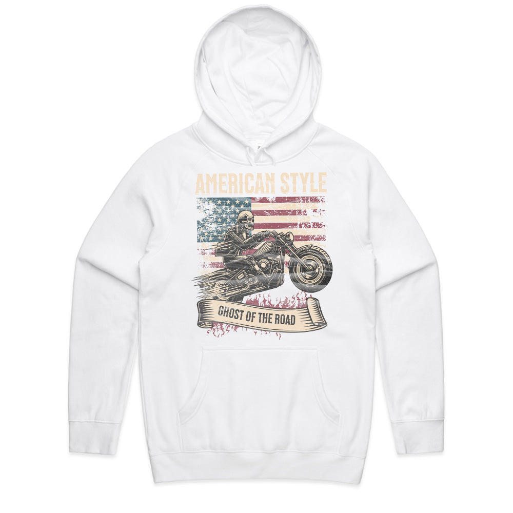 Ghost of the Road – American Biker Skull T-Shirt