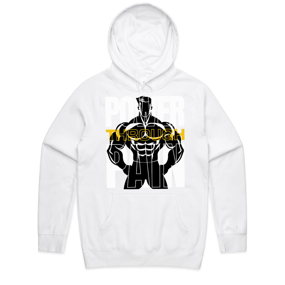 "Power Through Pain" Motivational Gym T-Shirt – Strength & Resilience