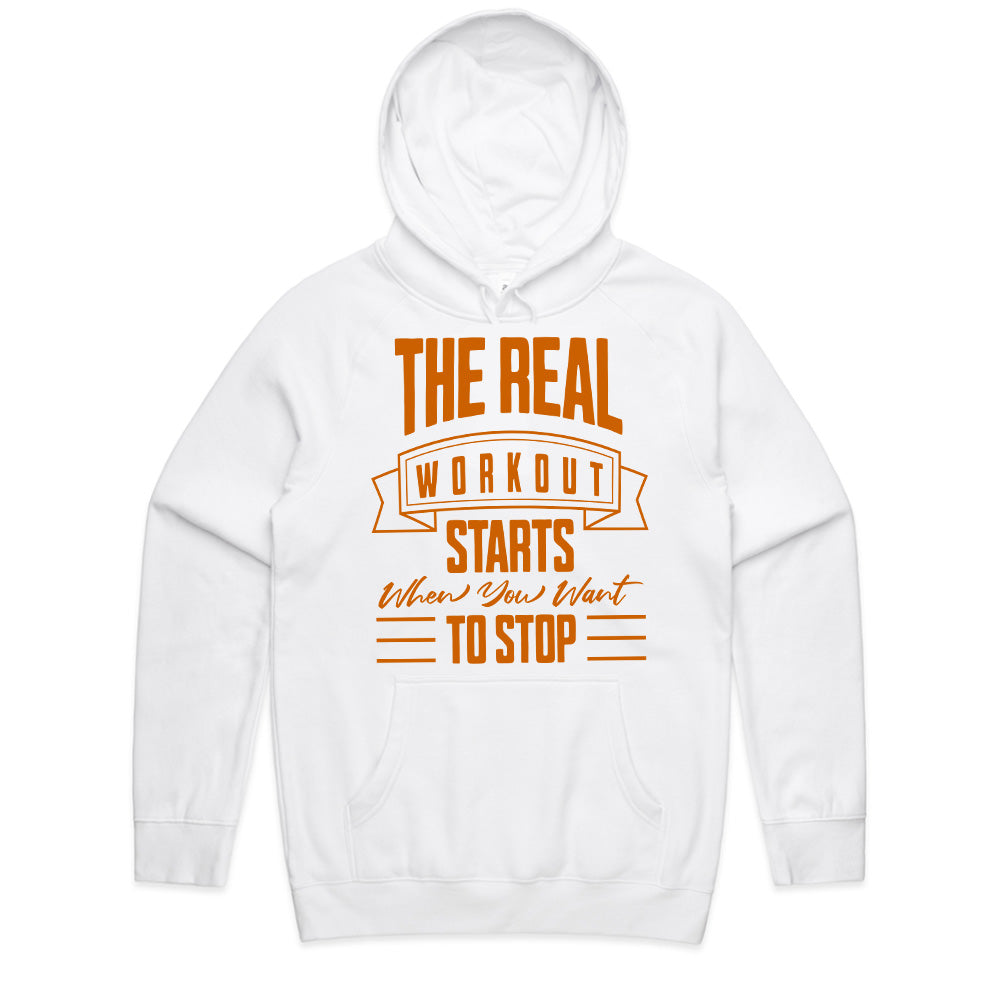 "The Real Workout Starts When You Want to Stop" Motivational Gym T-Shirt