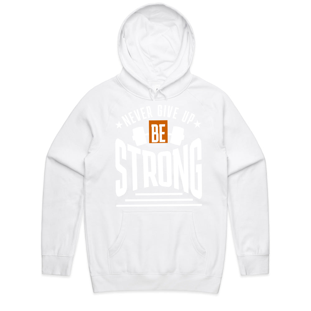"Never Give Up, Be Strong" Motivational Gym T-Shirt – Strength & Resilience