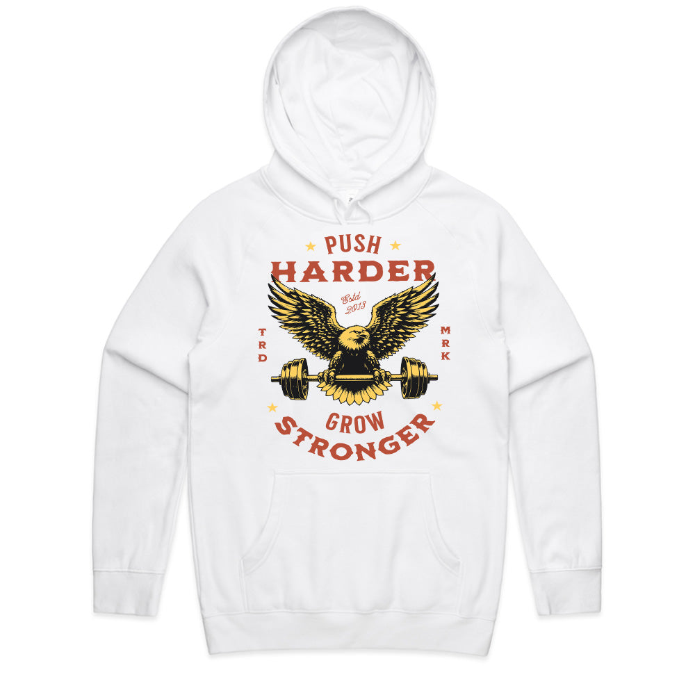 "Push Harder, Grow Stronger" Eagle Gym T-Shirt – Strength & Determination