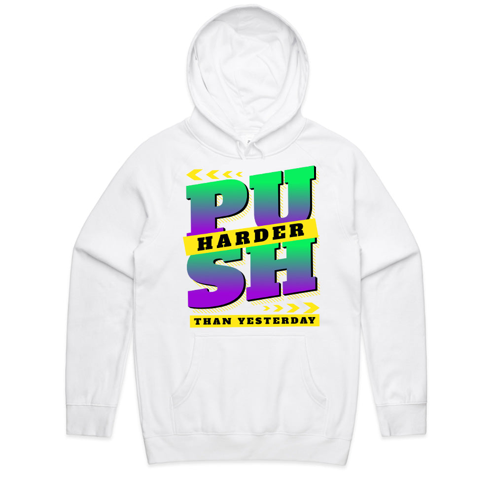 "Push Harder Than Yesterday" Motivational Gym T-Shirt – Keep Grinding, Keep Winning