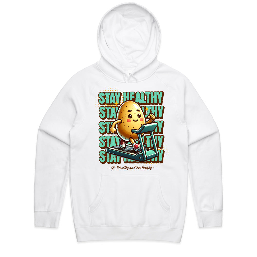 "Stay Healthy Cute Potato Workout T-Shirt – Fun Fitness Motivation Tee"