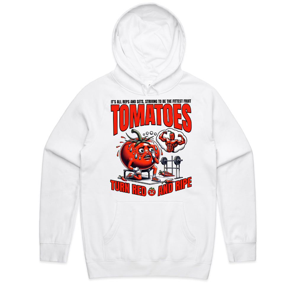"Tomatoes Turn Red and Ripe" Funny Workout Gym T-Shirt – Fitness Humor