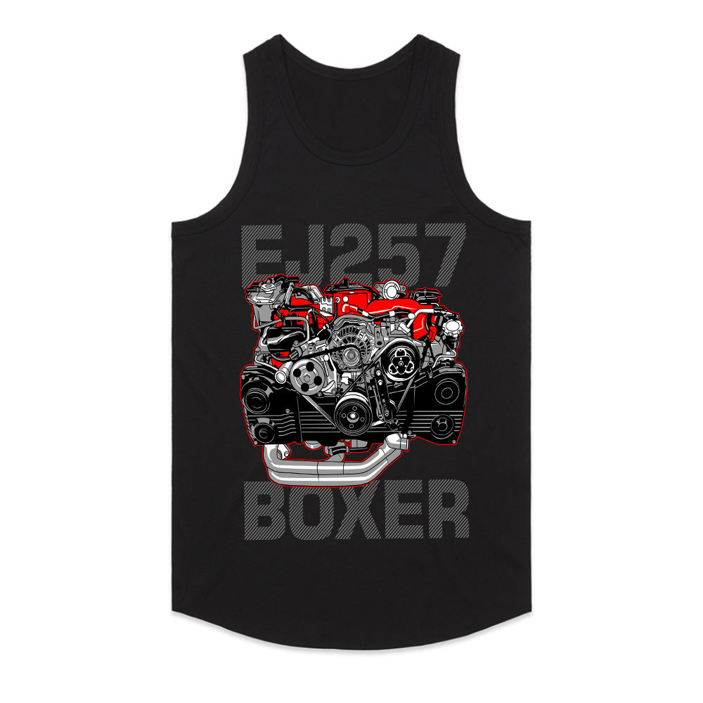 EJ257 Boxer Engine T-Shirt — Boosted Subaru Heart Edition