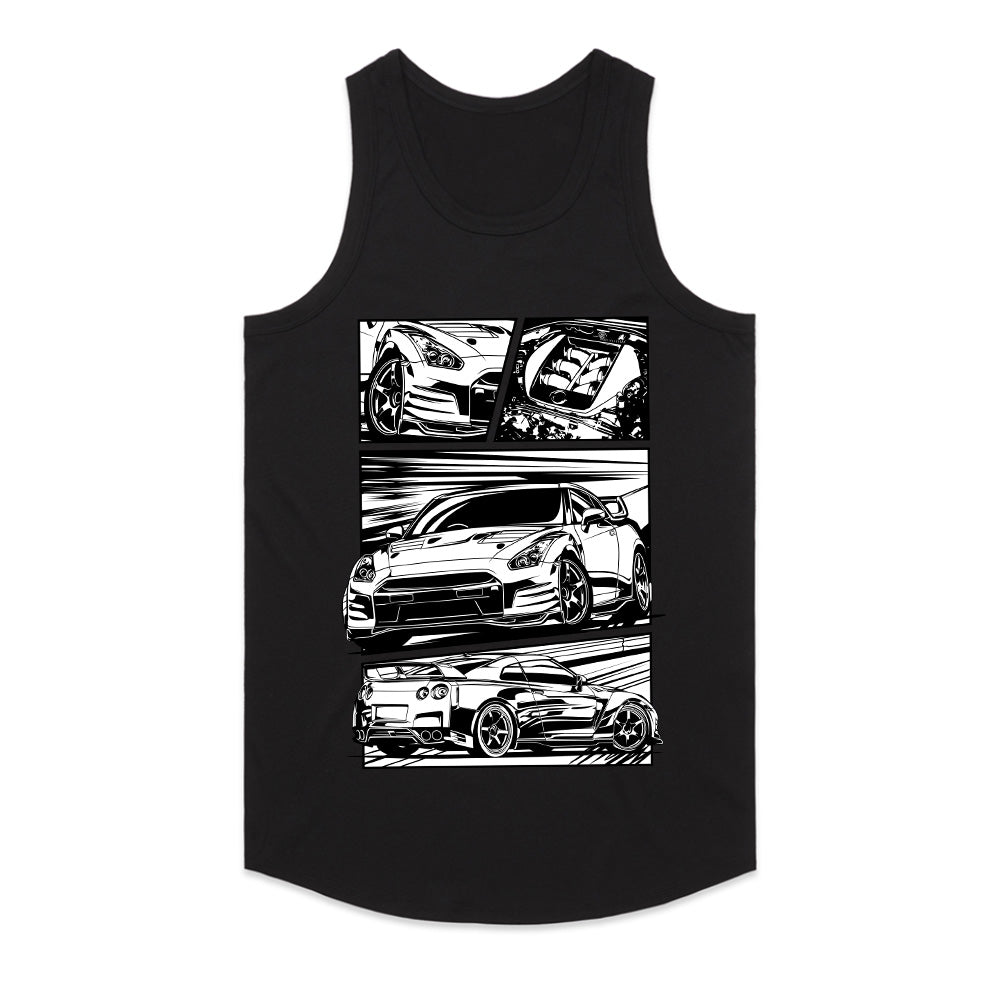 Godzilla Comic Panel T-Shirt — GT-R R35 Street Beast