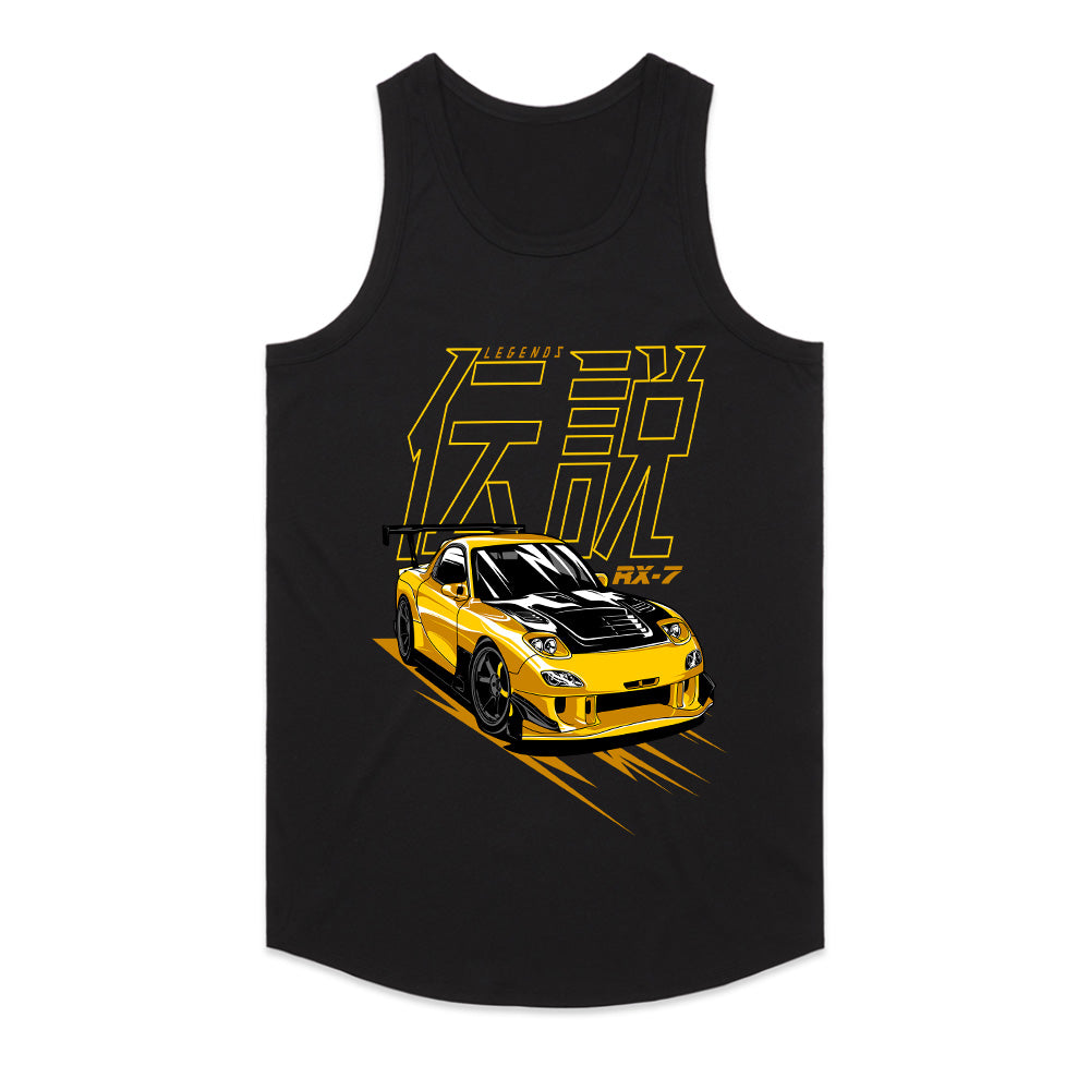 RX-7 Rotary Legends — Yellow Drift King T-Shirt