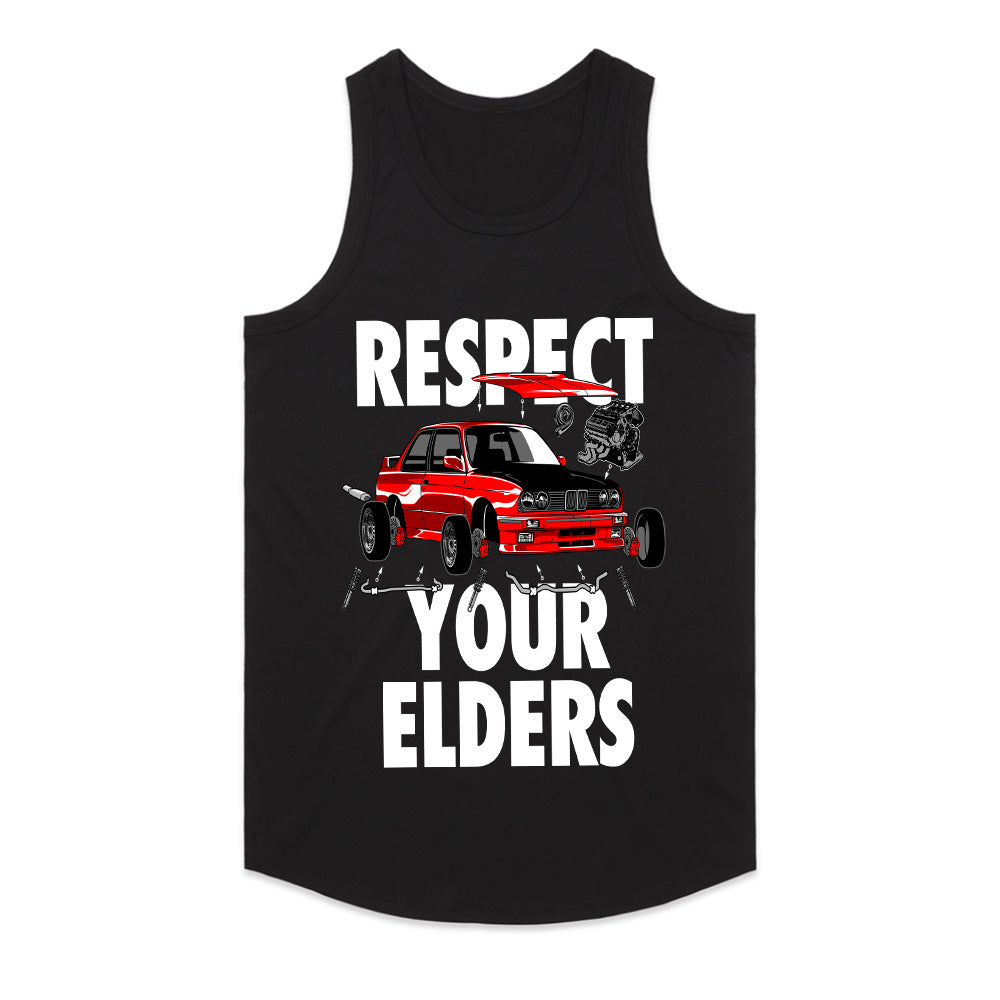 Respect Your Elders — Classic BMW E30 Build T-Shirt