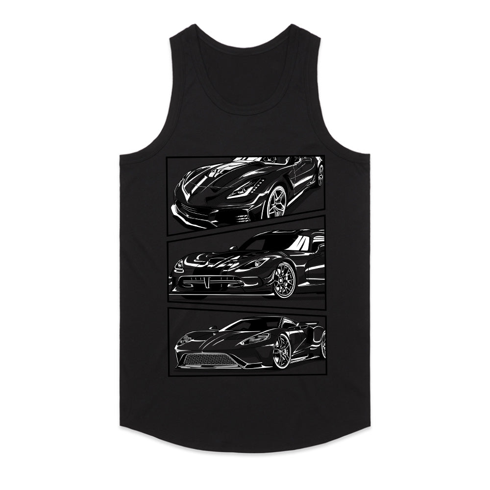 American Supercar Trio — Corvette & GT Performance T-Shirt