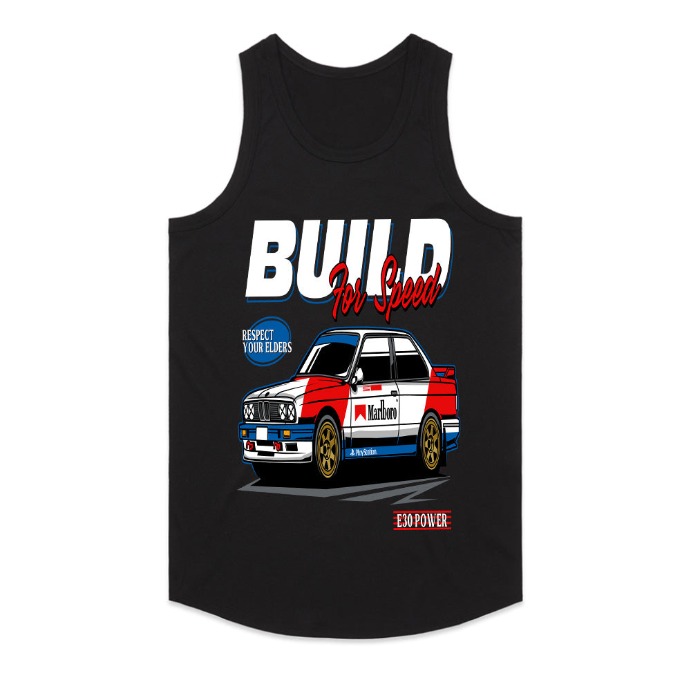 BMW E30 Build for Speed T-Shirt – Classic Racing Heritage Tee
