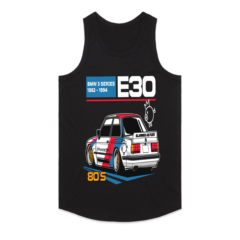 BMW E30 Slammed 80’s Pandem T-Shirt
