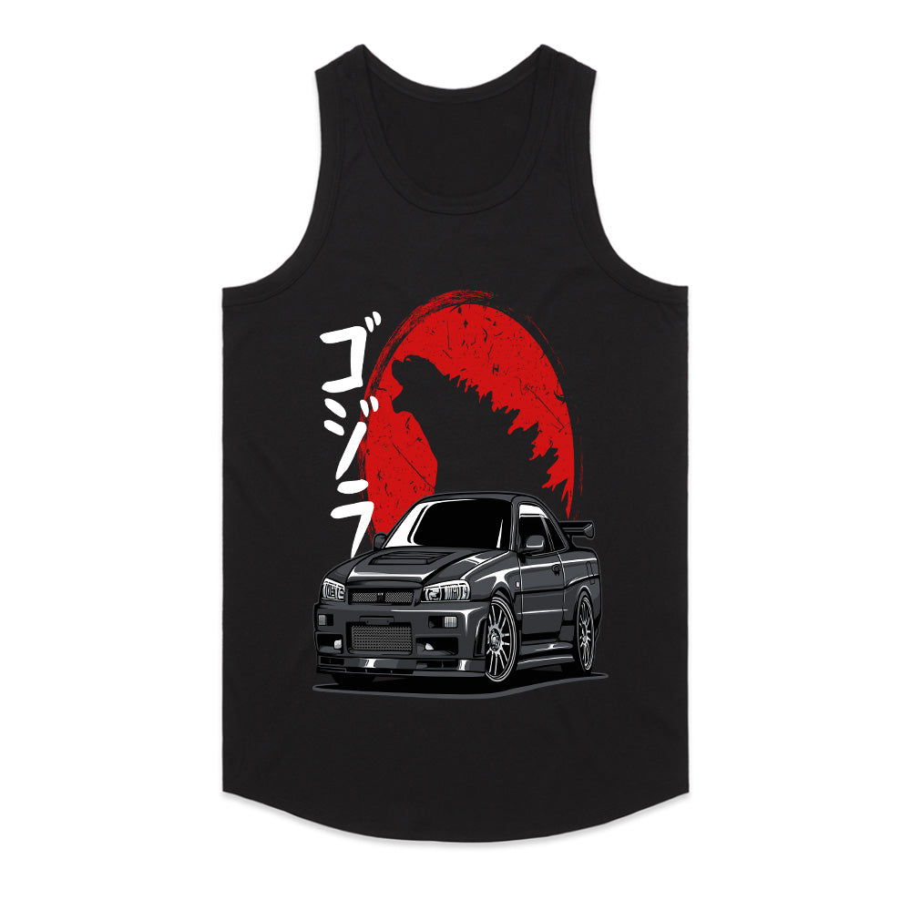 Godzilla Skyline R34 T-Shirt – Japanese Monster Legend Meets JDM Power