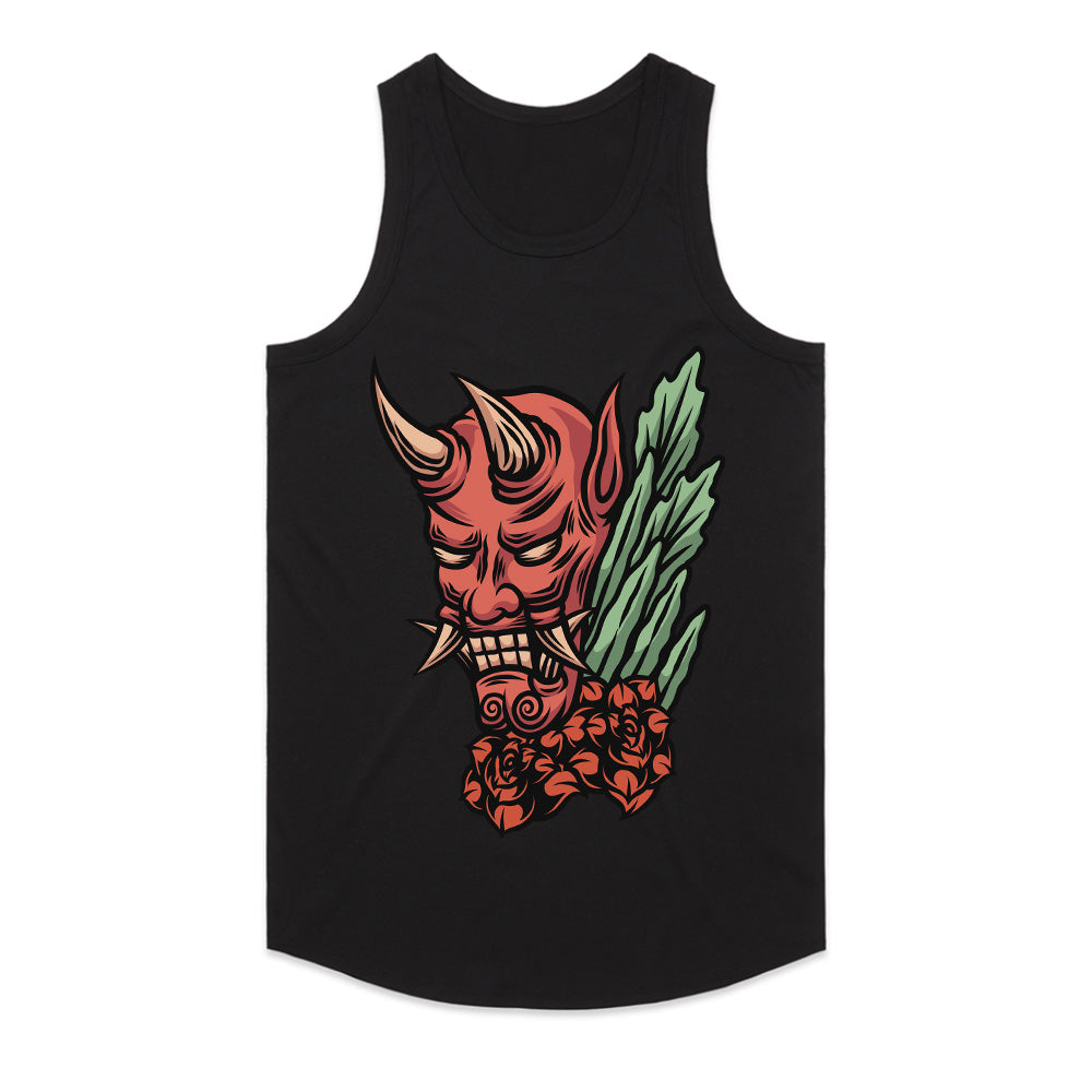 Oni Bloom: Demon & Roses Streetwear Tee