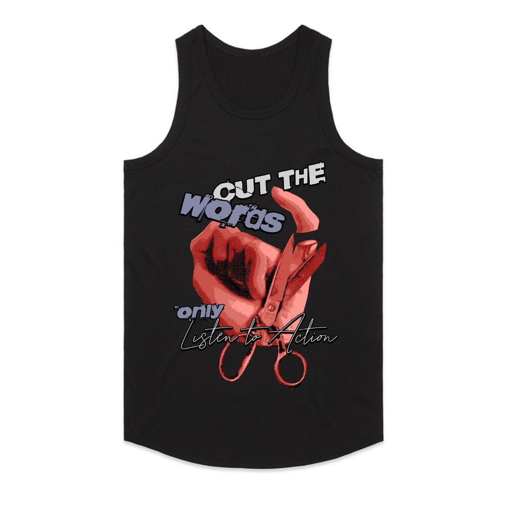 Actions Speak: Cut the Words Graphic Tee