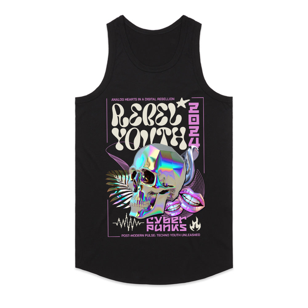 Neon Anarchy: Rebel Youth Cyberpunk Tee