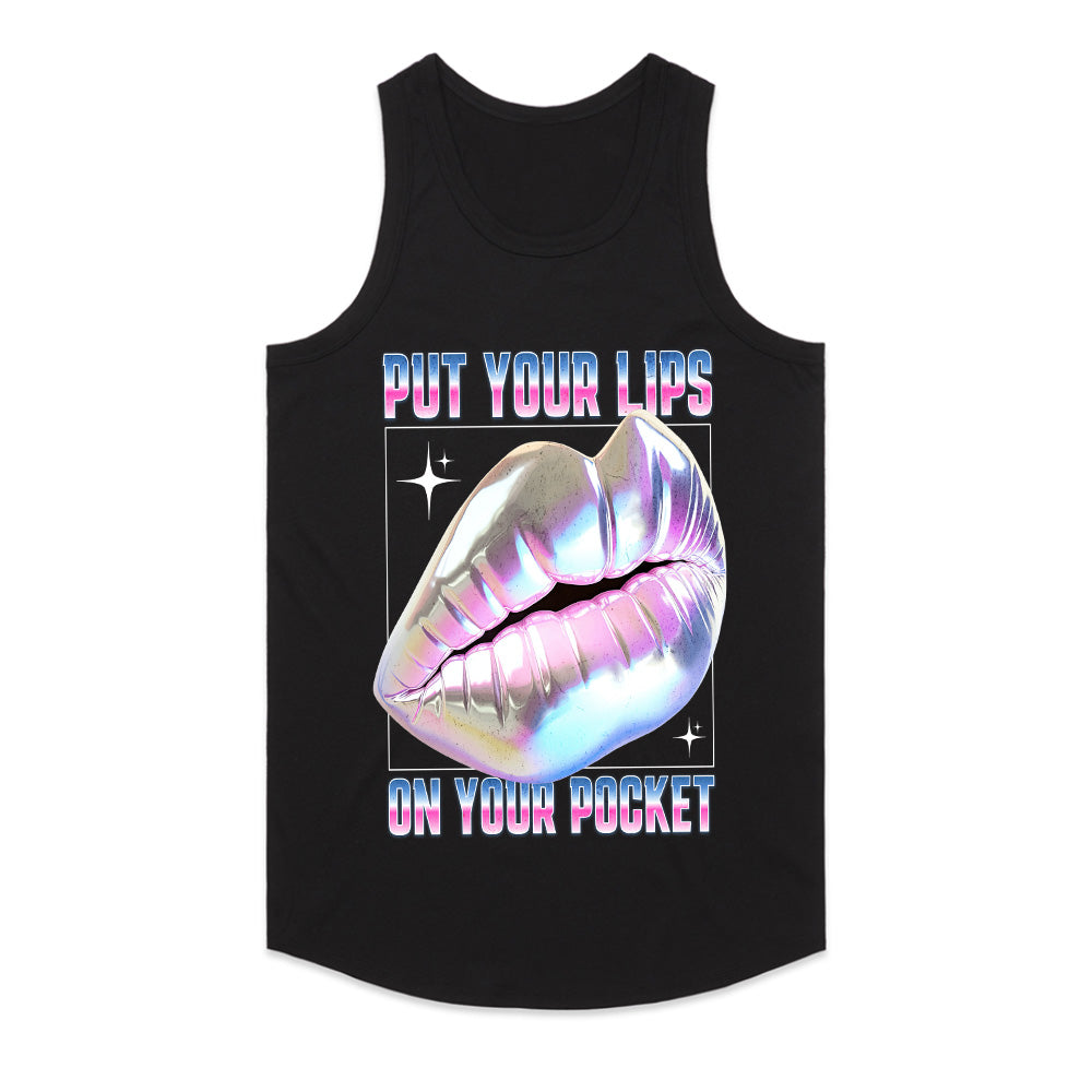 Holographic Kiss: Pocket Lips Statement Tee