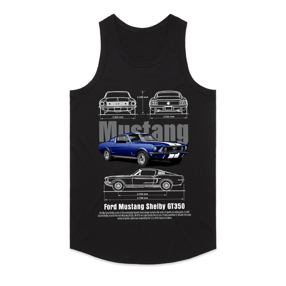 Ford Mustang Shelby GT350 Blueprint Edition | Classic Muscle Car T-Shirt