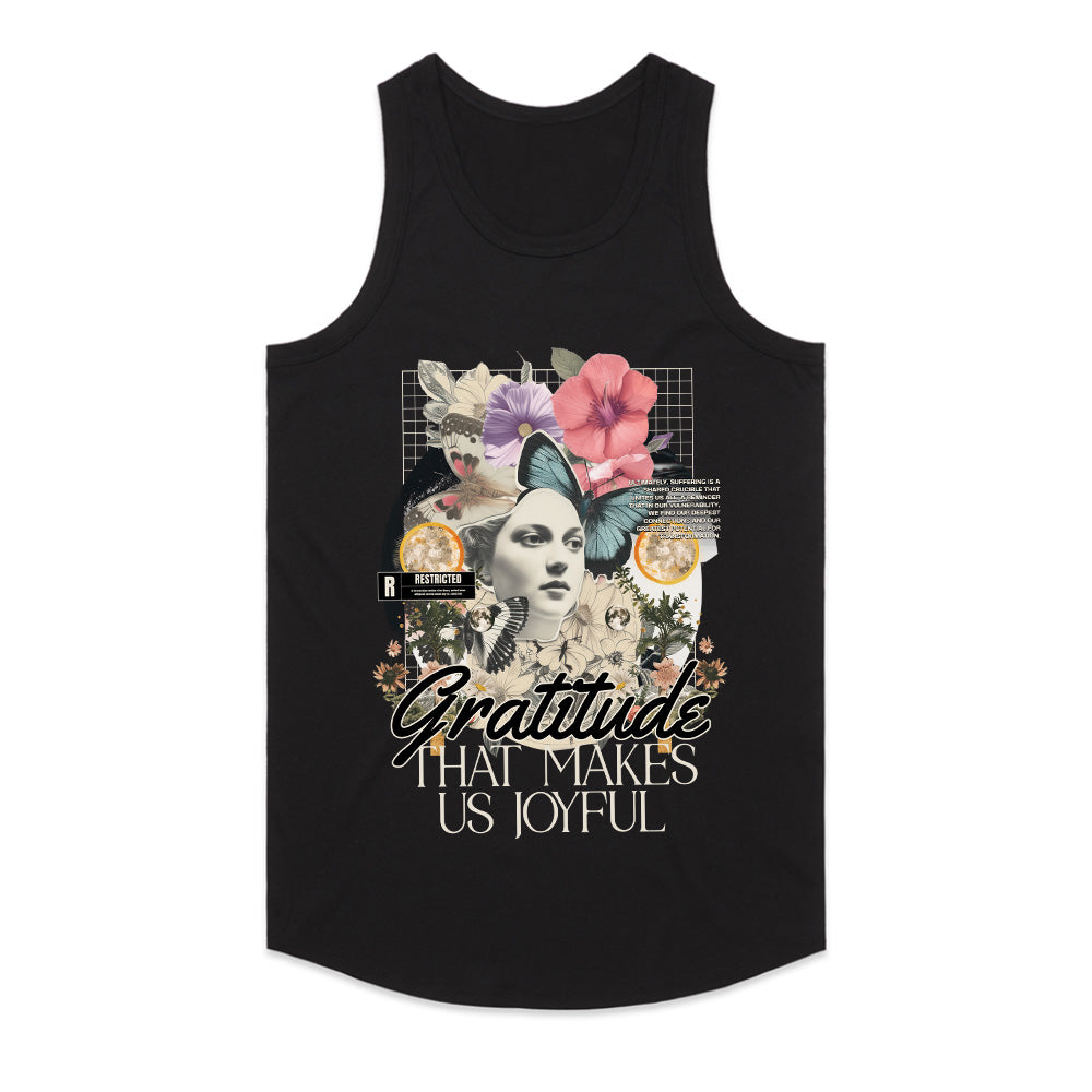 Gratitude Bloom: Joyful Mind Collage Tee