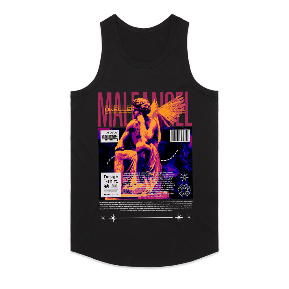 Male Angel: Neon Renaissance Streetwear Tee