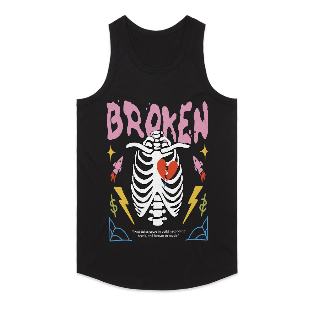 Fractured Heart: Broken Trust Skeleton Tee