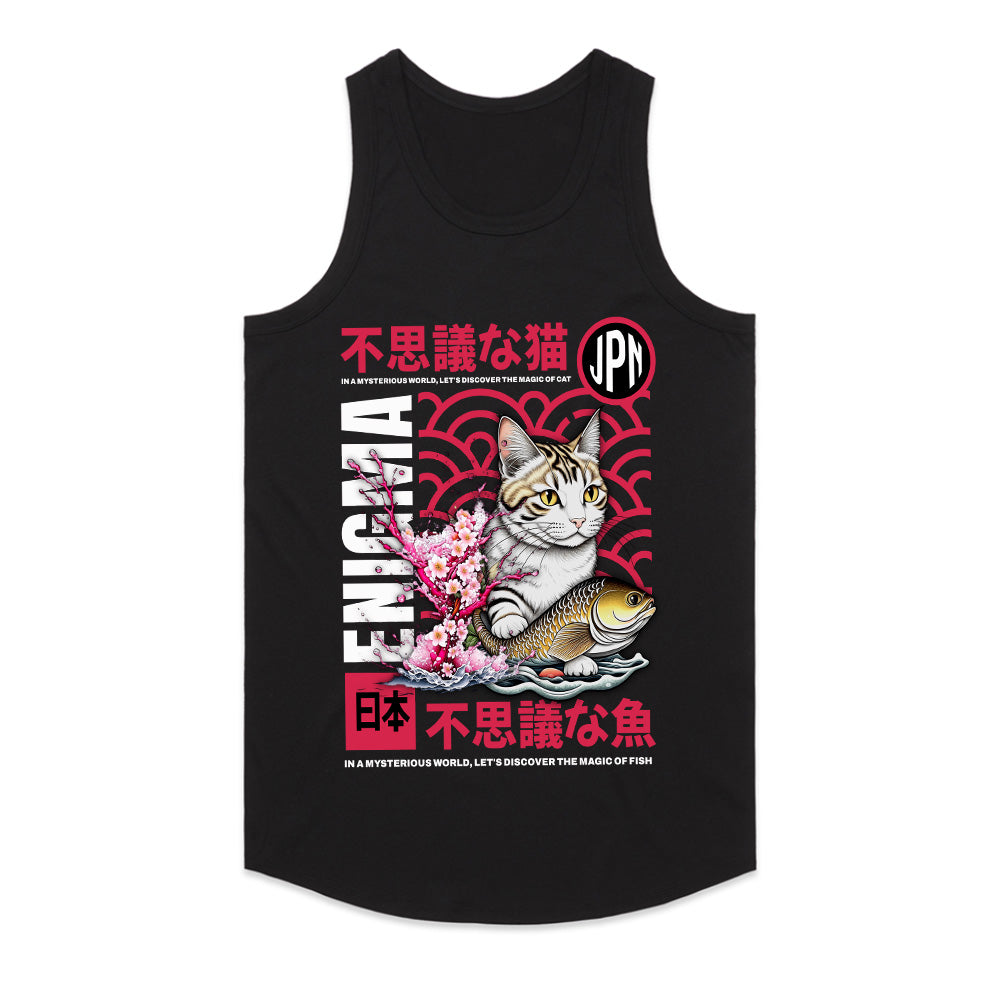 Mystic Nippon: Enigma Cat & Koi Tee