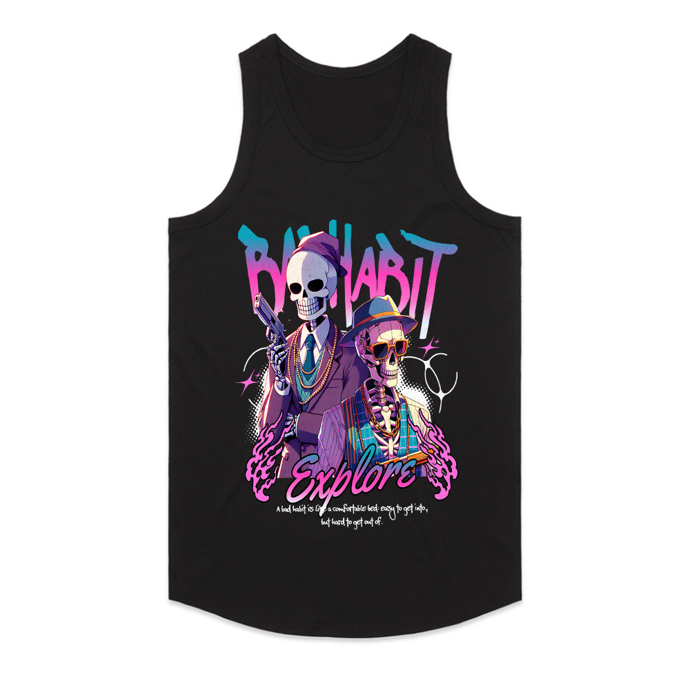 Vice Voyage: Neon Skeleton Bad Habit Tee