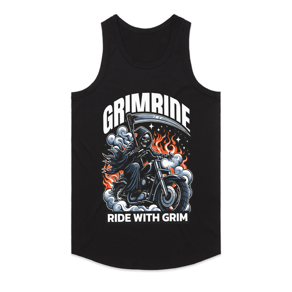 Grim Ride – Ride with Grim Reaper Biker T-Shirt