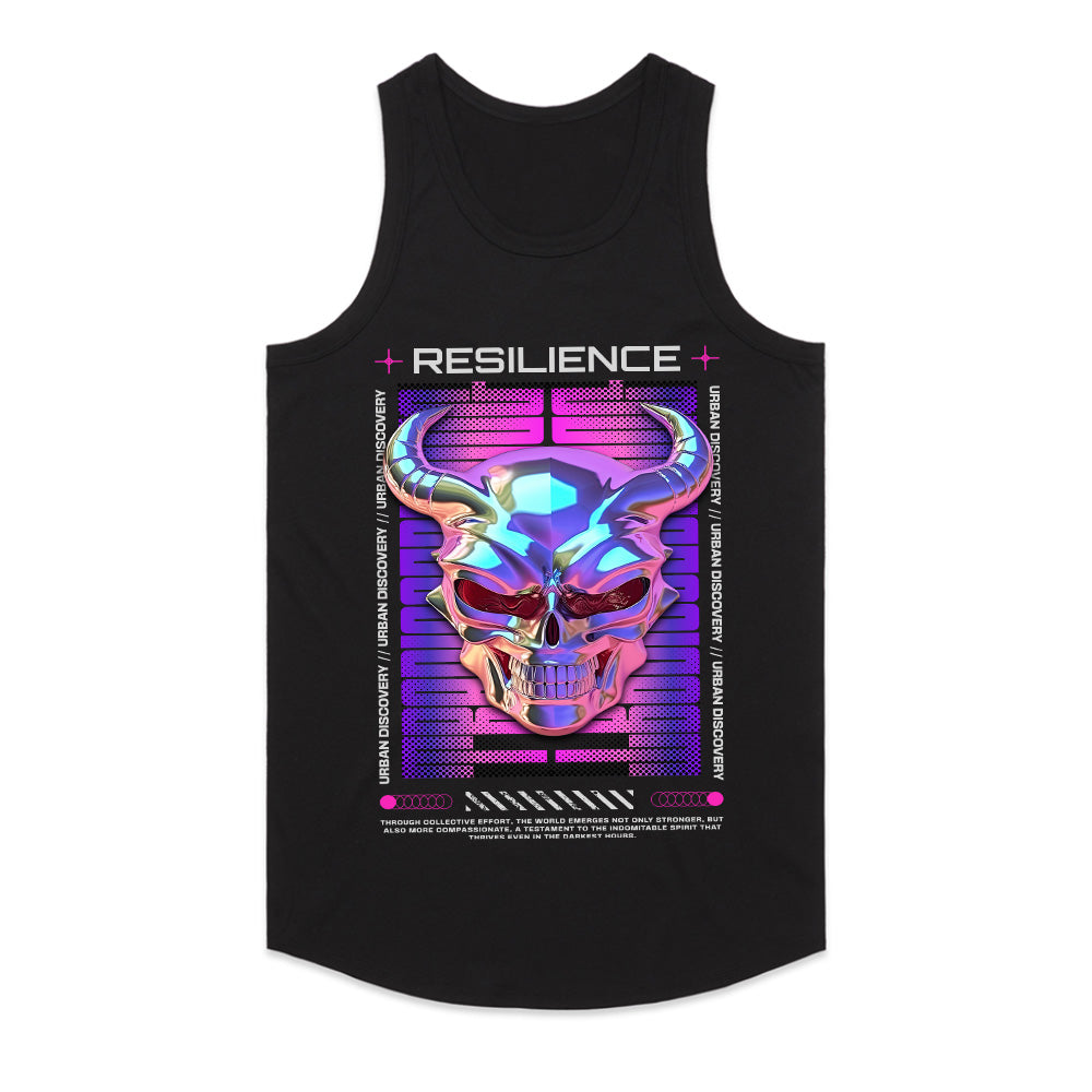 Neon Resilience: Cyber Skull Reign