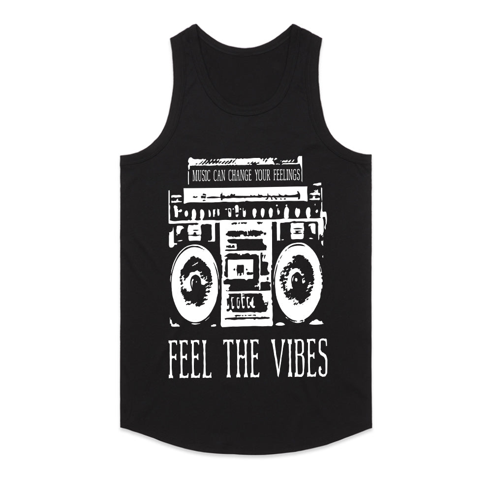 Feel The Vibes: Retro Boombox Music Tee