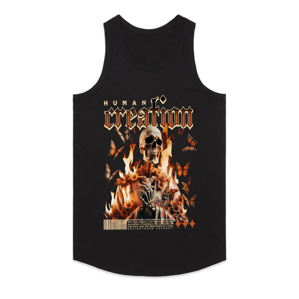 Infernal Metamorphosis: Human Creation Flame Tee