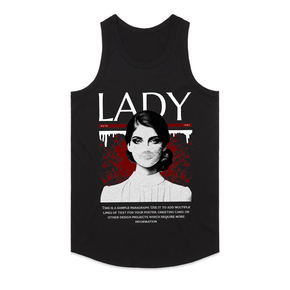 Masked Elegance: Gothic Lady Statement Tee