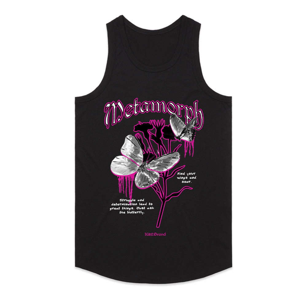 Metamorph Flight: Silver Butterflies of Transformation Tee