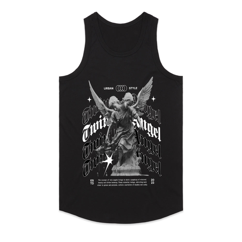 Twin Angel: Harmony in Shadow Tee