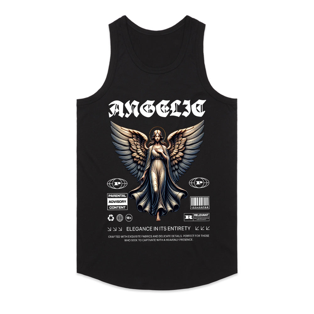 Celestial Vogue: Angelic Elegance Tee