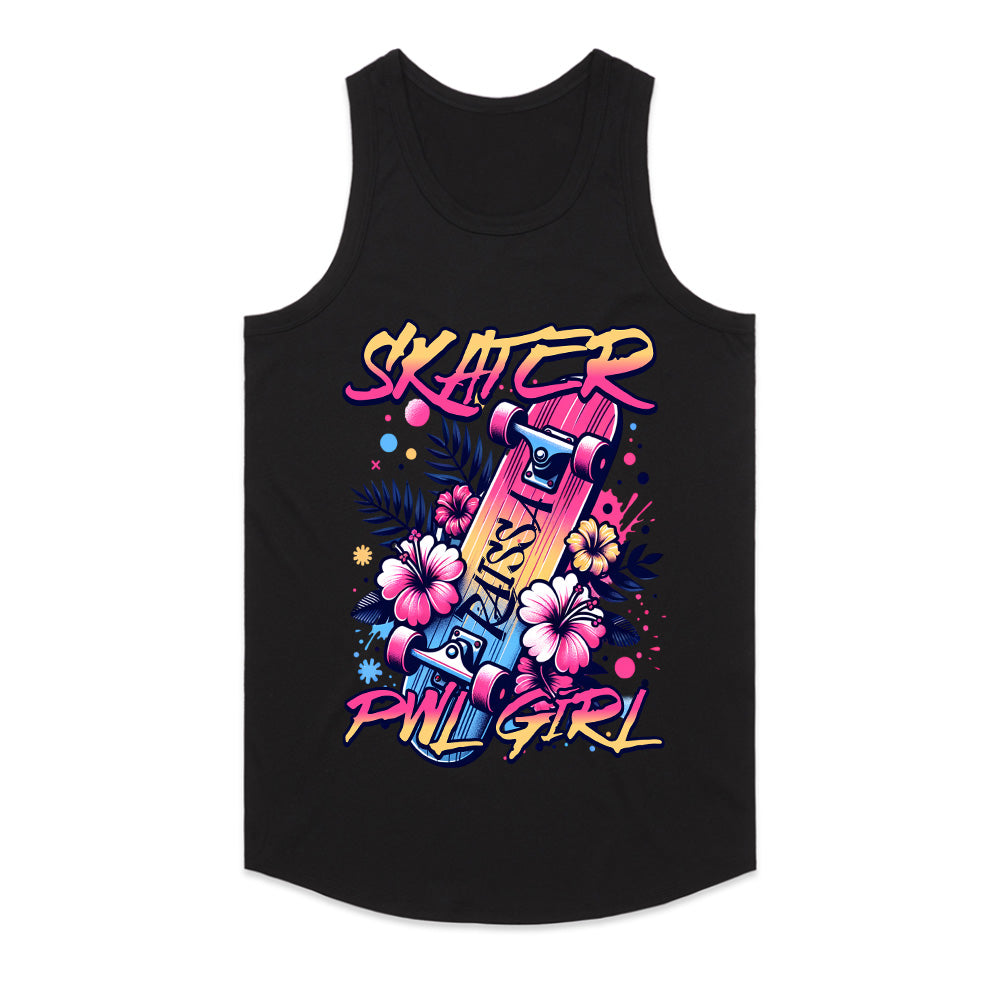 Skater Vibes: Pink Palm Girl Tee