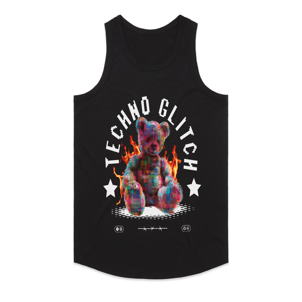 Techno Glitch: Burnt Reality Bear Tee