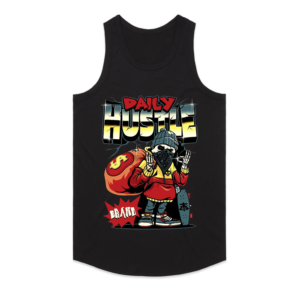Daily Hustle" Urban Skater Skeleton Tee