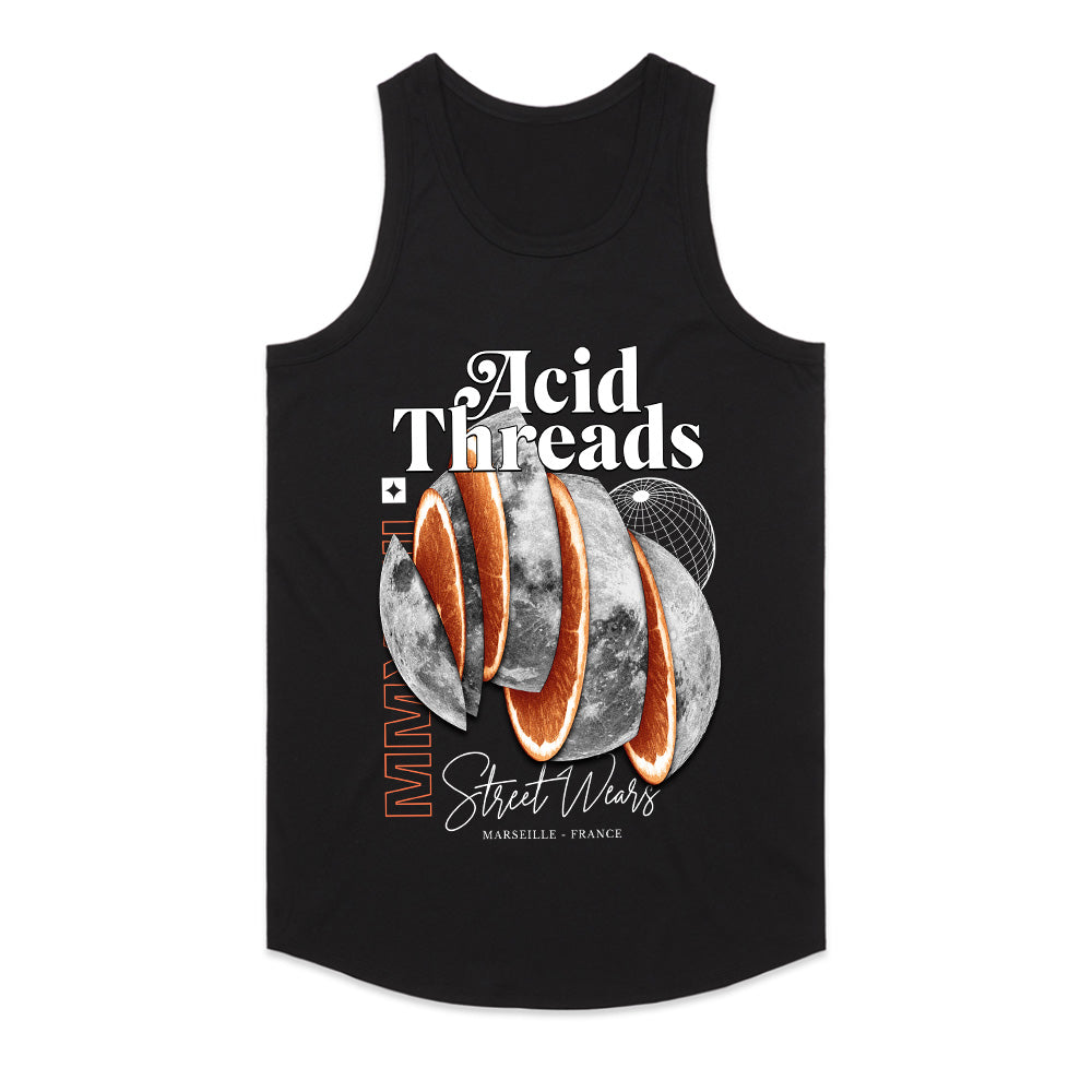 Streetwear "Acid Threads" Lunar Orange Slice Tee