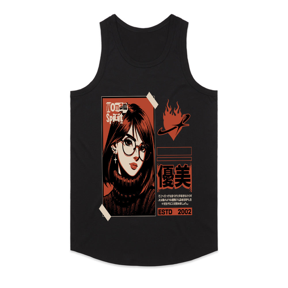 Woman Spirit '02: Edgy Anime Aesthetic Tee