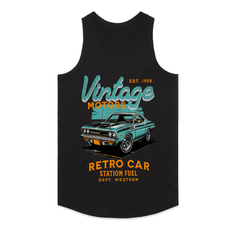 Vintage Motors Retro Car: Classic Teal Muscle Tee