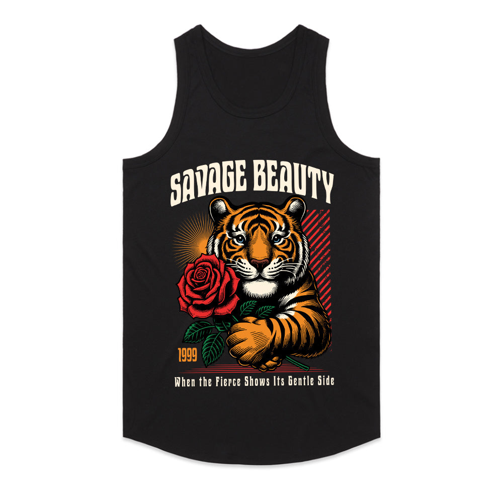 Savage Beauty: Tiger's Gentle Rose Graphic Tee