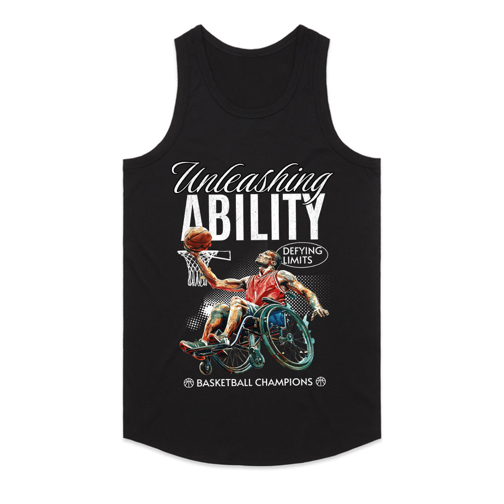 Limitless Court: Unleashing Ability Basketball Tee