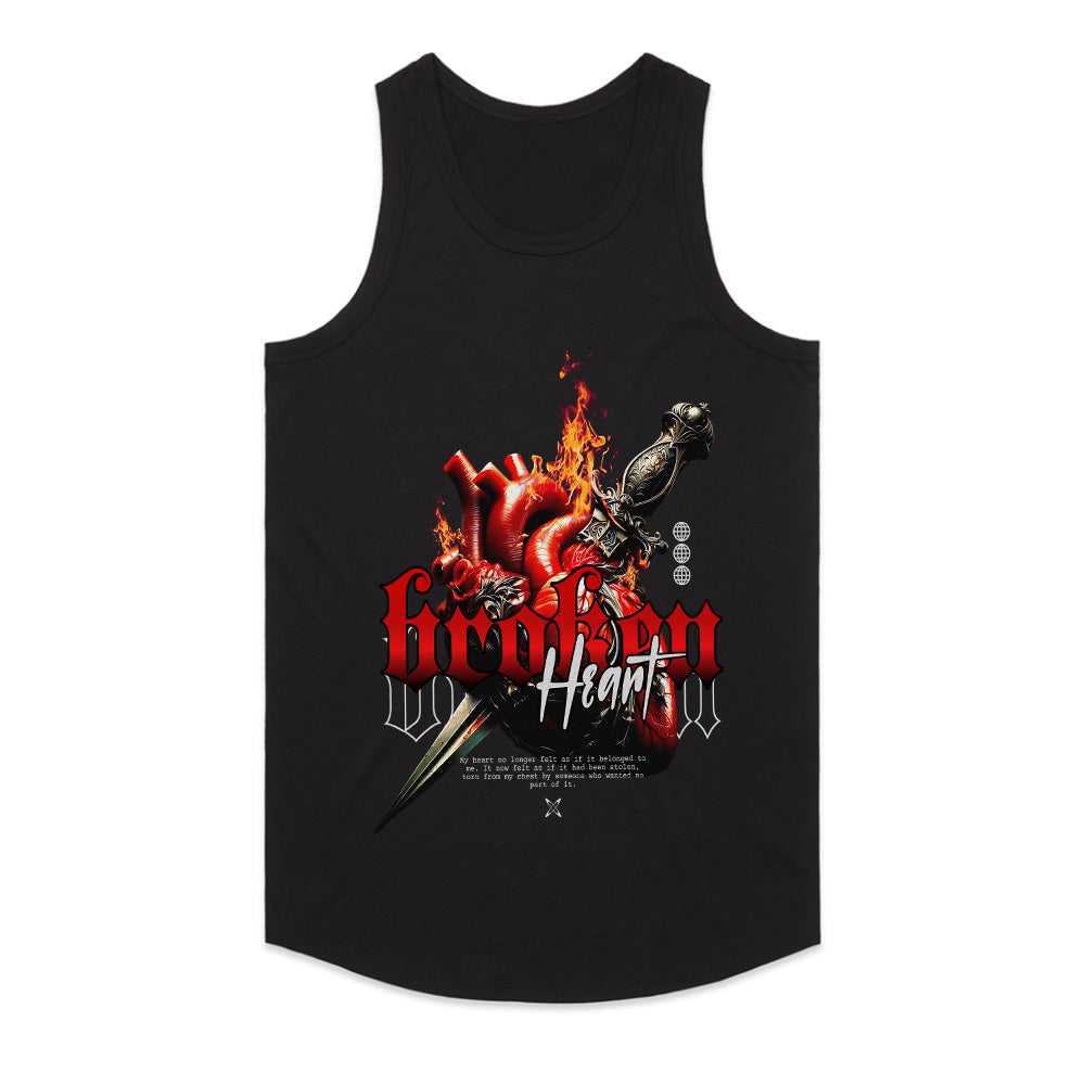 Broken Heart: Flame & Blade Streetwear Tee