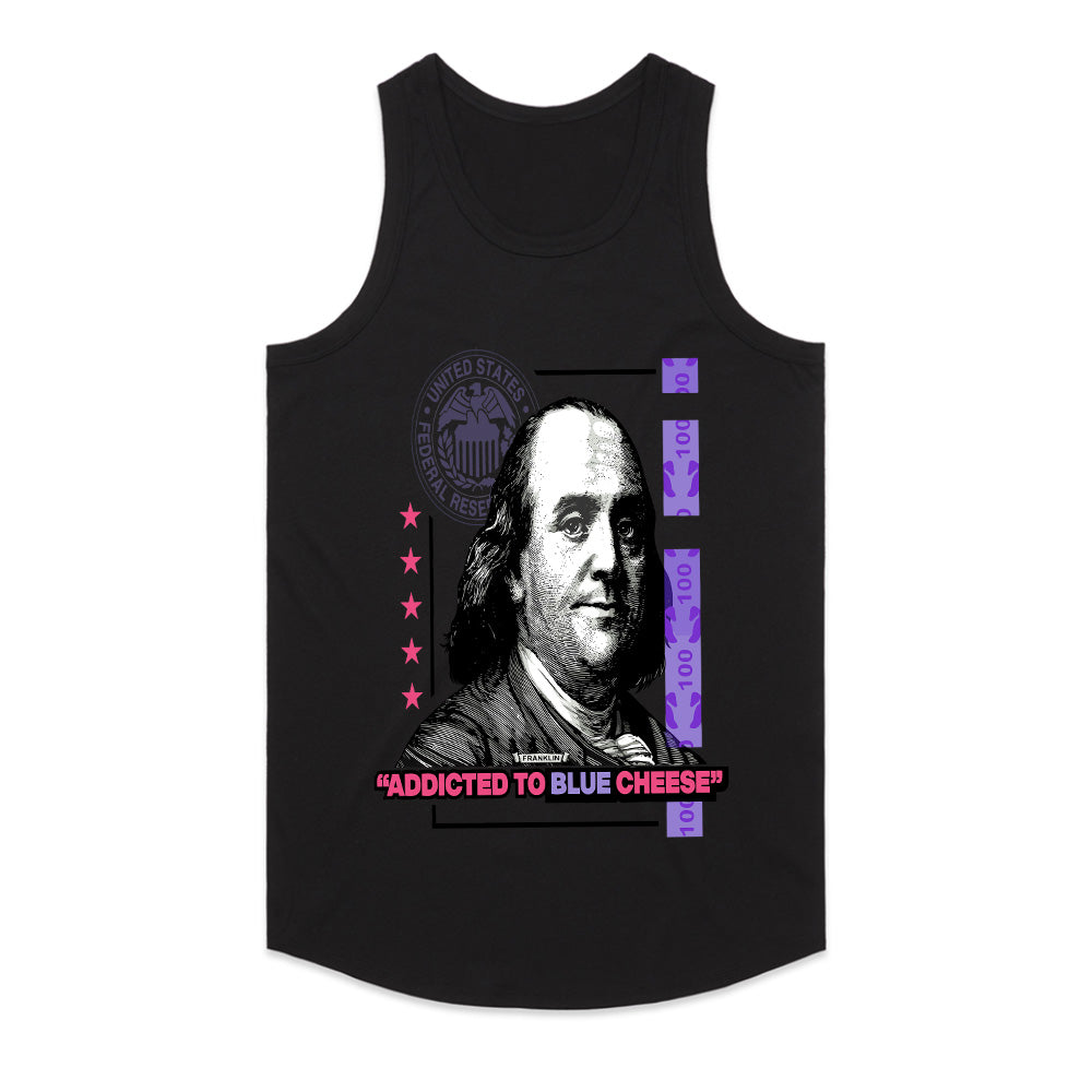 Blue Cheese Flex: Franklin Money Addict Tee
