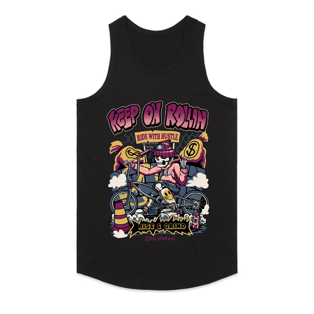 Keep On Rollin': Hustle & Grind BMX Rider Tee