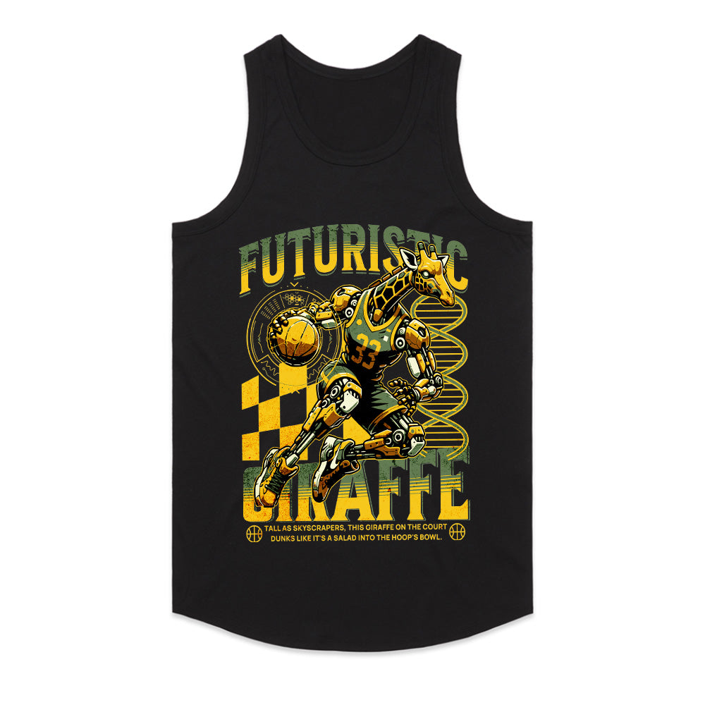 Cyber Slam: Futuristic Giraffe Dunk Tee