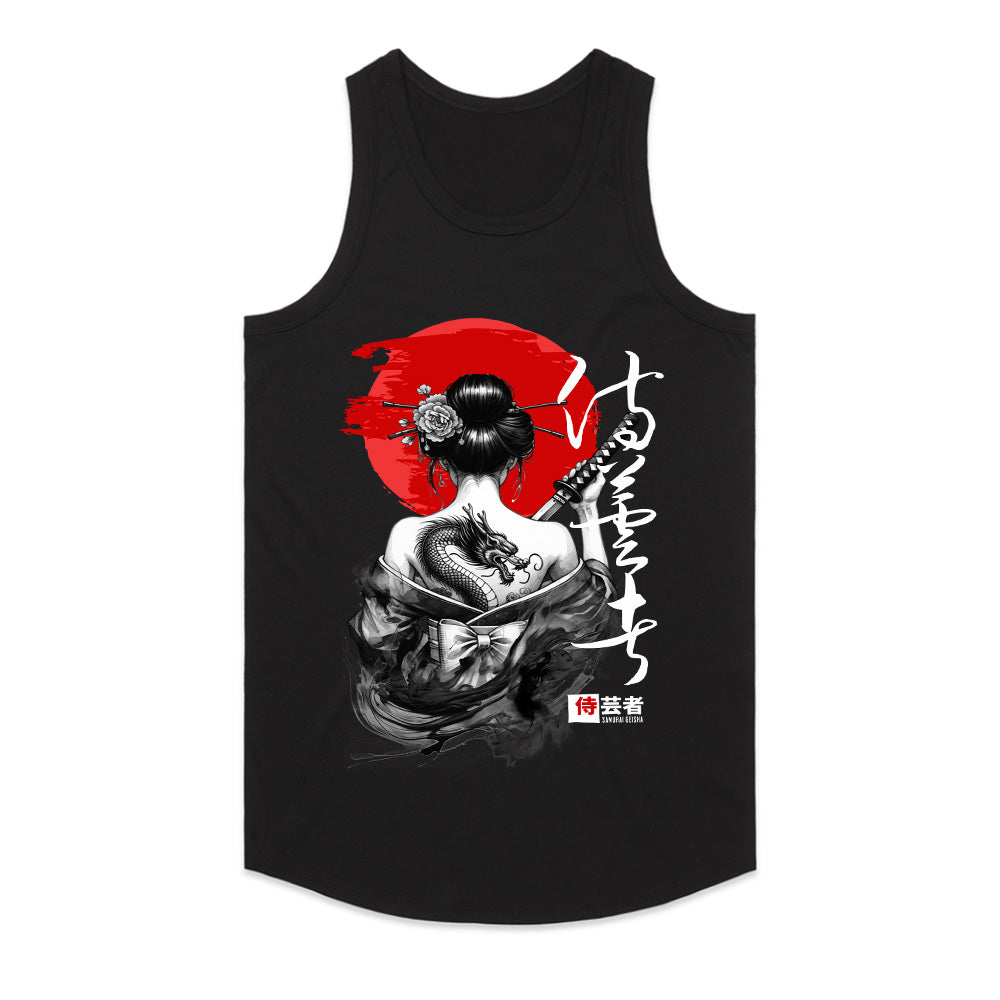 Dragon Geisha: Crimson Moon Warrior Tee